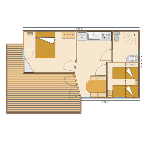 Plan of the PRM chalet